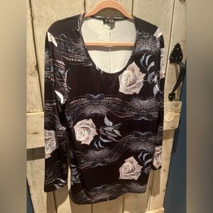 Rose pattern blouse